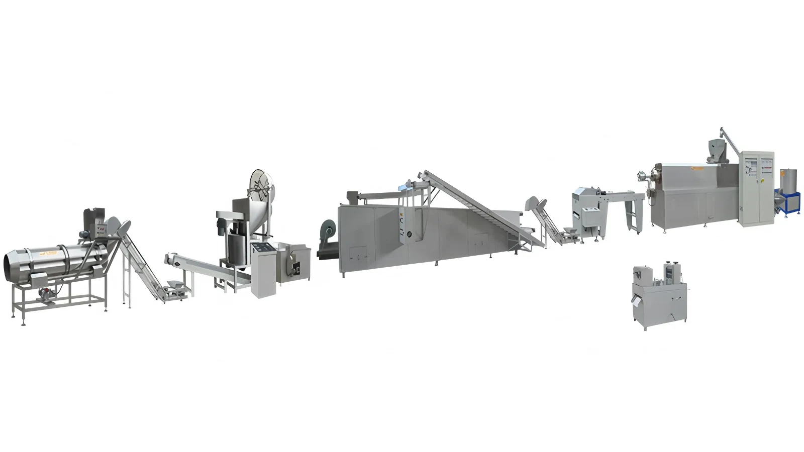 Snack processing machine used to record the installed component location